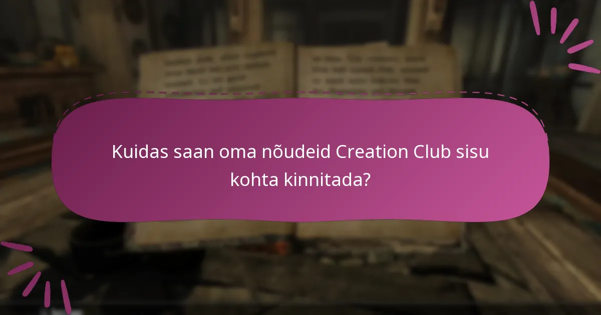 Millist sisu on Creation Clubis saadaval?